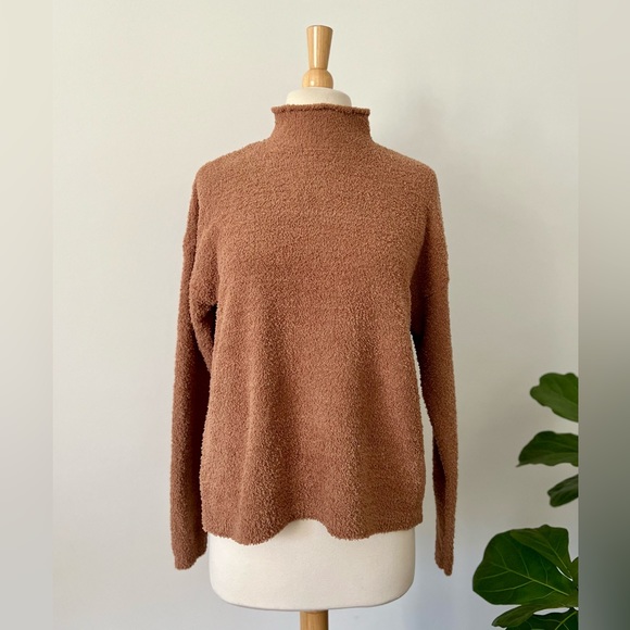 NWT Natural Reflections Cozy Turtleneck Sweater Camel Brown Size Small - Picture 2 of 5